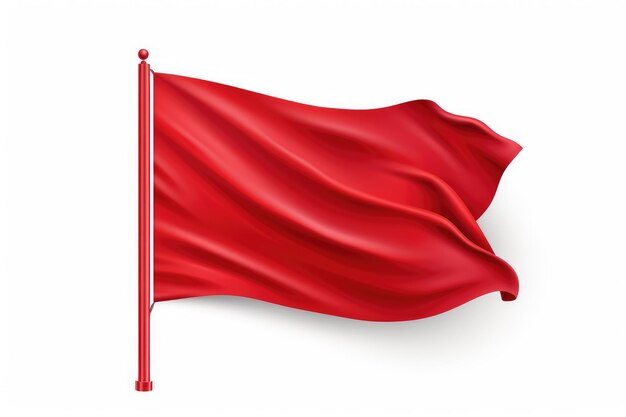 Photo drapeau rouge isolé réaliste vectoriel pour la décoration