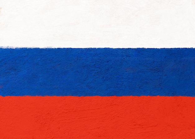 Drapeau de la Russie avec fond de texture grunge