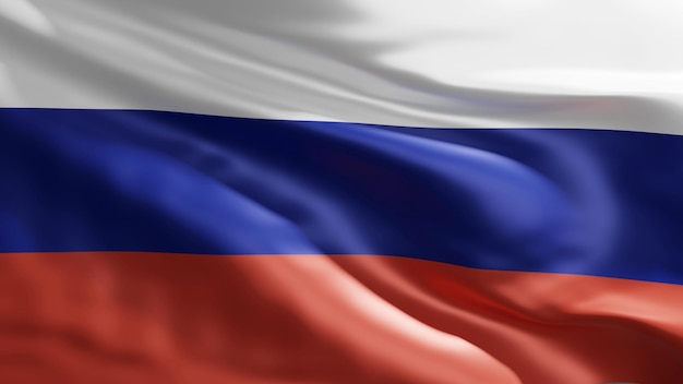 Photo le drapeau de la russie rendu 3d