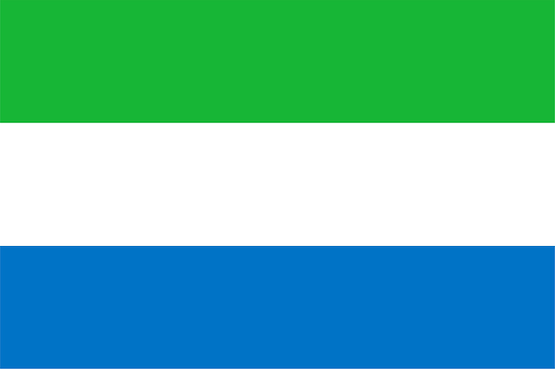 Drapeau sierra-léonais de la Sierra Leone