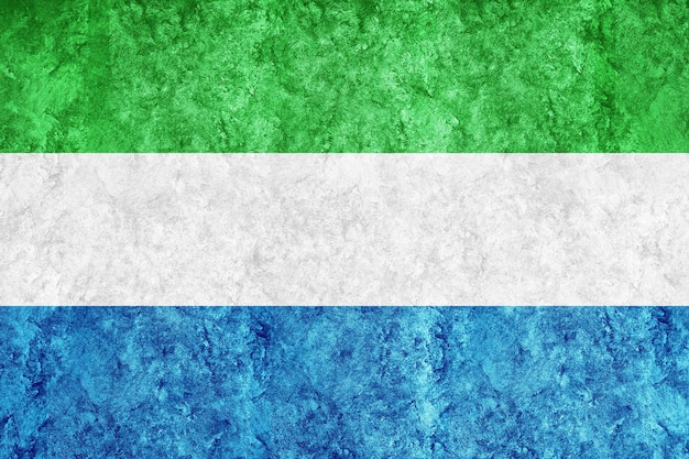 Drapeau Sierra Leone Métallisé drapeau texturé