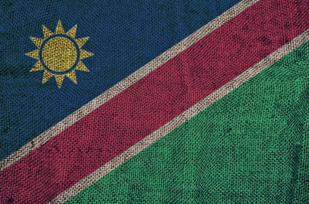 Drapeau en soie de la Namibie