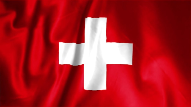 Photo drapeau de la suisse drapeau national drapeau du tissu suisse