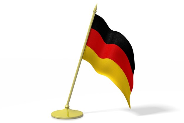 Drapeau de table Allemagne isolé sur fond blanc