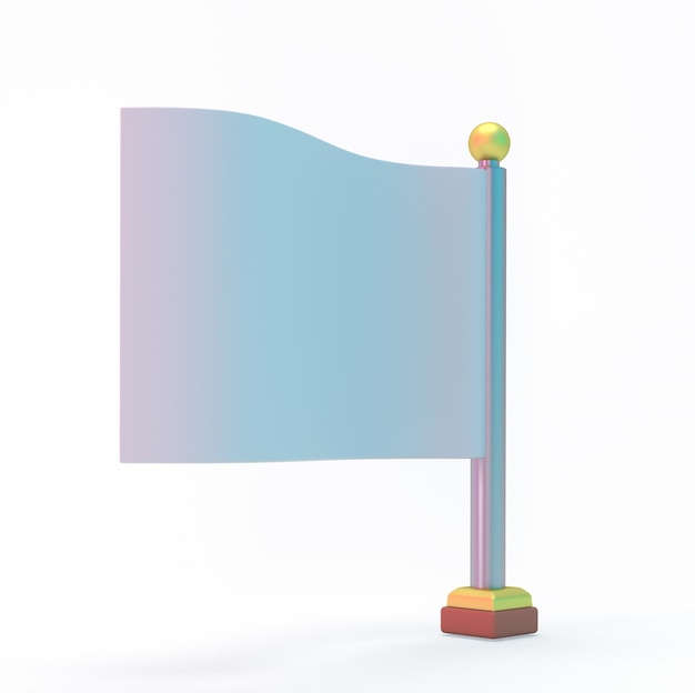 Drapeau de table côté droit avec fond blanc