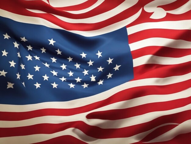 Le drapeau des États-Unis 3D La conception du drapeau agitant Le symbole national des États-Unis 3D Le symbole nationale de Betsy Ross fond papier peint fond papier Peinture de fond de ruban 3D américain
