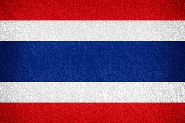 Drapeau De La Thaïlande Peint Sur Le Mur De Grunge