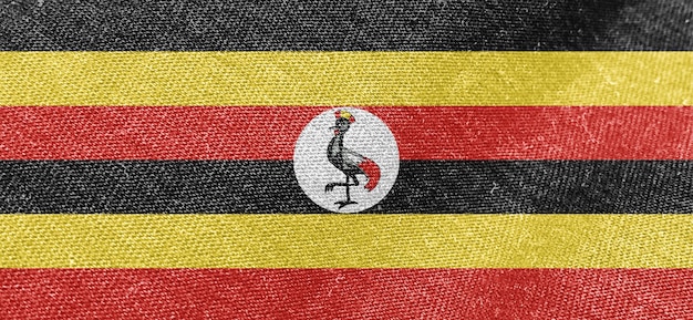Drapeau en tissu ougandais, en coton, larges drapeaux, papier peint, tissu coloré, arrière-plan du drapeau ougandais