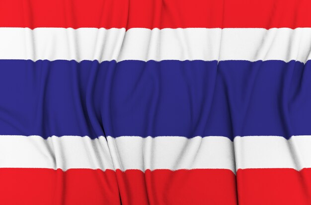 Drapeau de tissu de la Thaïlande