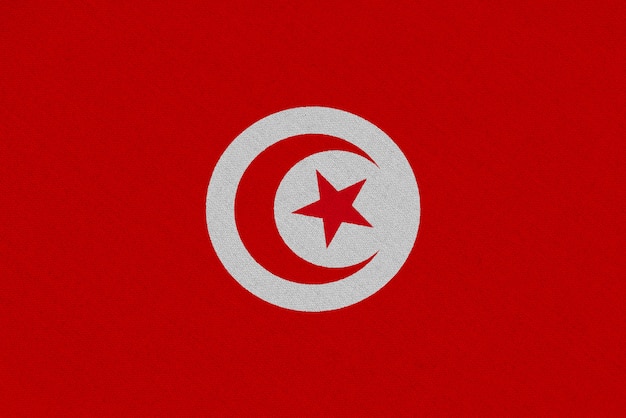 Drapeau tissu Tunisie