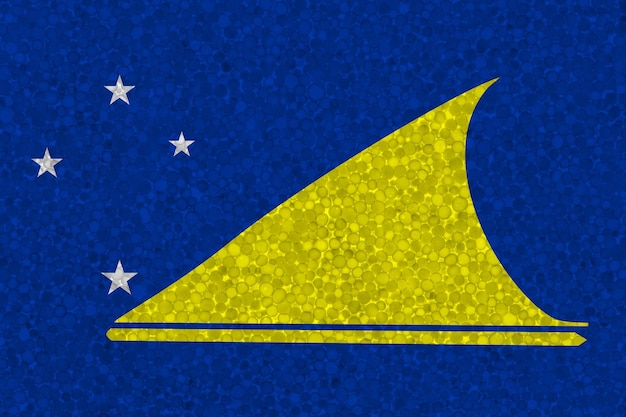 Drapeau des Tokélaou sur la texture en polystyrène