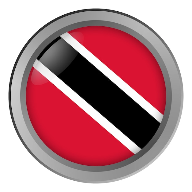 Drapeau de Trinité-et-Tobago rond comme un bouton