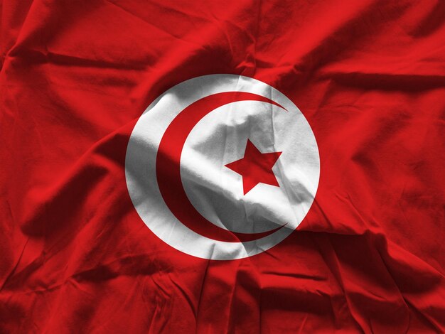 Photo le drapeau tunisien