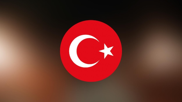 drapeau de la turquie en arrière-plan flou