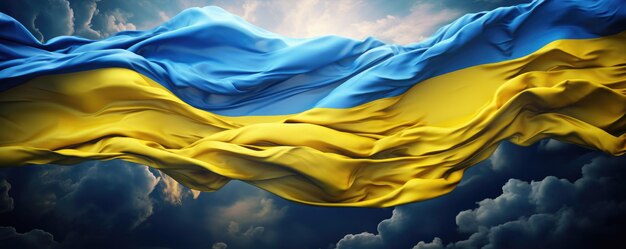 Photo drapeau de l'ukraine en arrière-plan