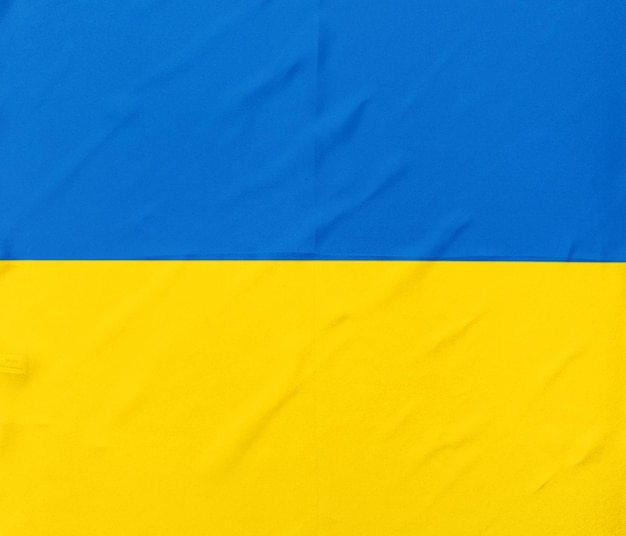 Drapeau Ukraine Réaliste Bleu Jaune