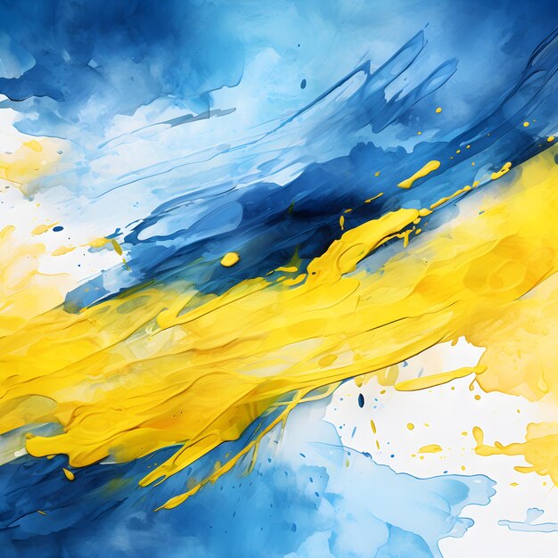 Le drapeau ukrainien est un symbole illustratif de la liberté démocratique.
