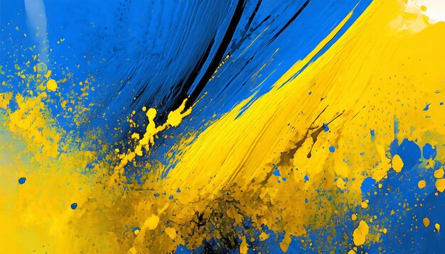 Le drapeau ukrainien vibrant