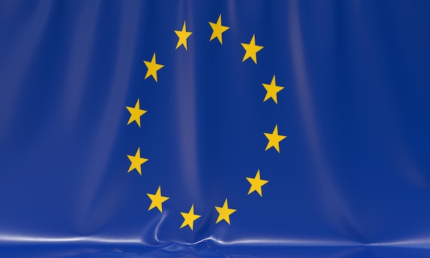 Drapeau de l'Union européenne, couleurs officielles et proportions correctes.