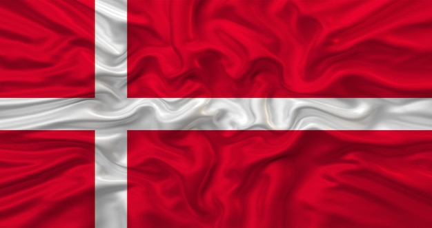 Drapeau de la vague nationale du Danemark.