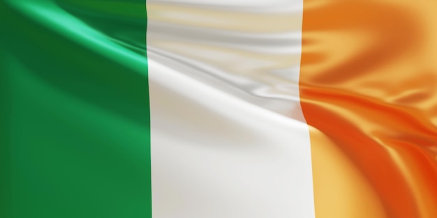 Photo un drapeau vert et orange avec le mot irlande dessus