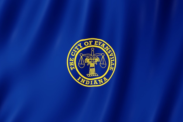 Drapeau de la ville d&#39;Evansville, Indiana (US)