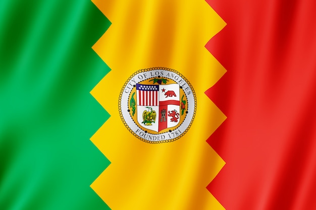 Drapeau De La Ville De Los Angeles, Californie (us)