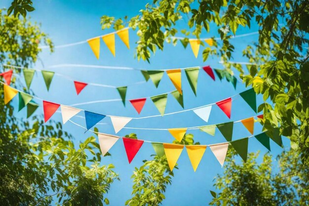 drapeaux accrochés à une chaîne qui dit quot drapeaux comme celui qui est celui qui est la couleur de t