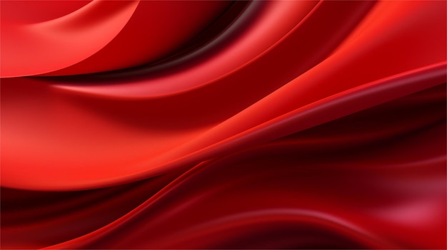 Draperies en satin rouge Arrière-plan ondulé abstrait Illustration vectorielle