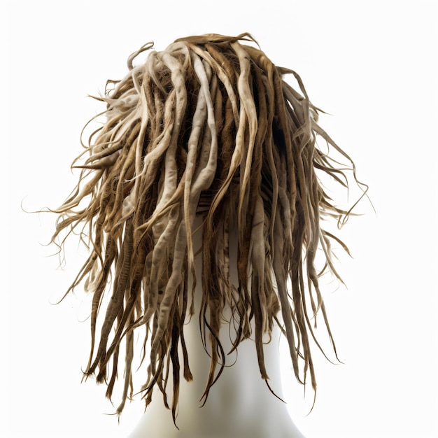 Photo dreadlocks isolés sur fond blanc