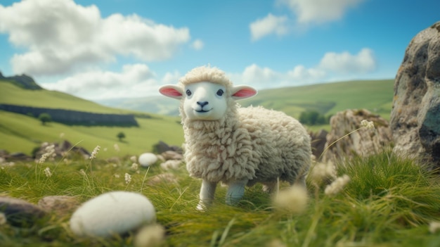 Dreamy Wensleydale Sheep In Cinema4d Pontaven School inspiré