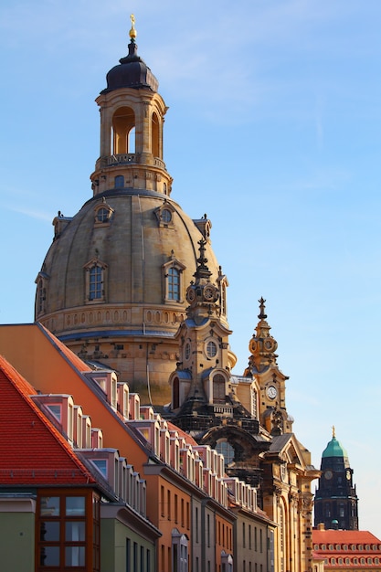 Dresde, Allemagne - La Dresdner Frauenkirche, église luthérienne