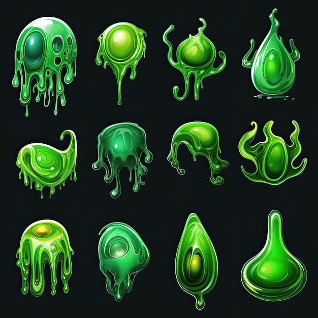 Drip slime vert ai généré