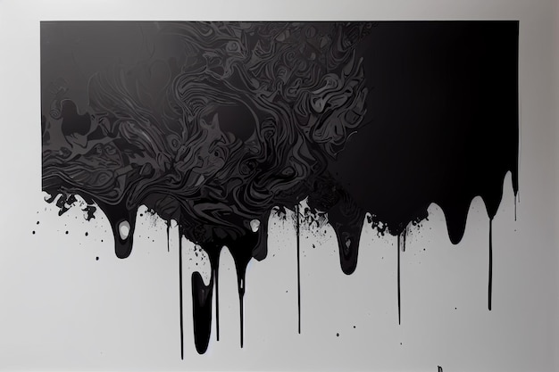 Photo dripping splash peinture à l'huile liquide fond d'écran - noir et blanc