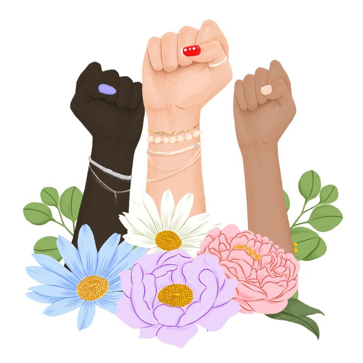 Photo les droits des femmes png l'illustration de la diversité fond transparent