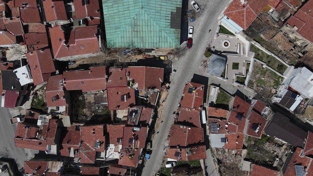 Photo drone aérien tourné vue aérienne mosquée ottomane musulmane islamique le bâtiment historique anatolien afyo