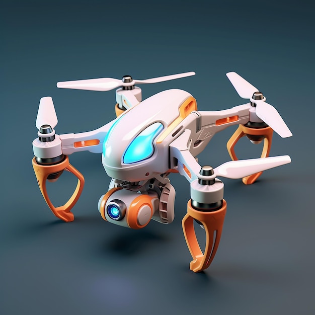 Drone de dessin animé 3d