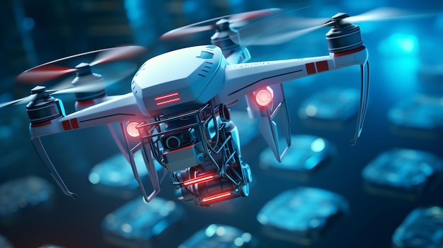 Drone de livraison avec concept de transport de soins d'urgence sécurisé