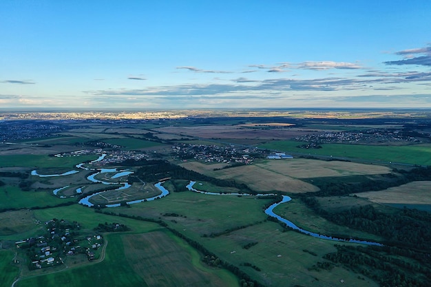 drone vue agriculture champ paysage