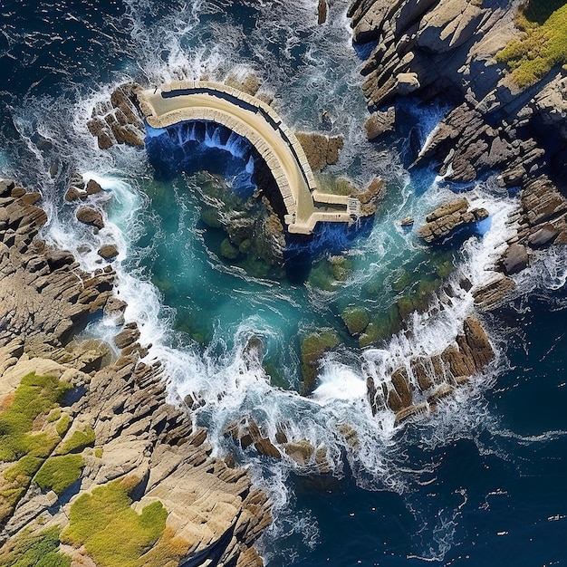 Droneshot du ciel au-dessus