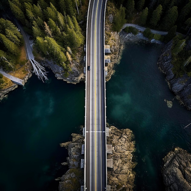 Droneshot du ciel au-dessus