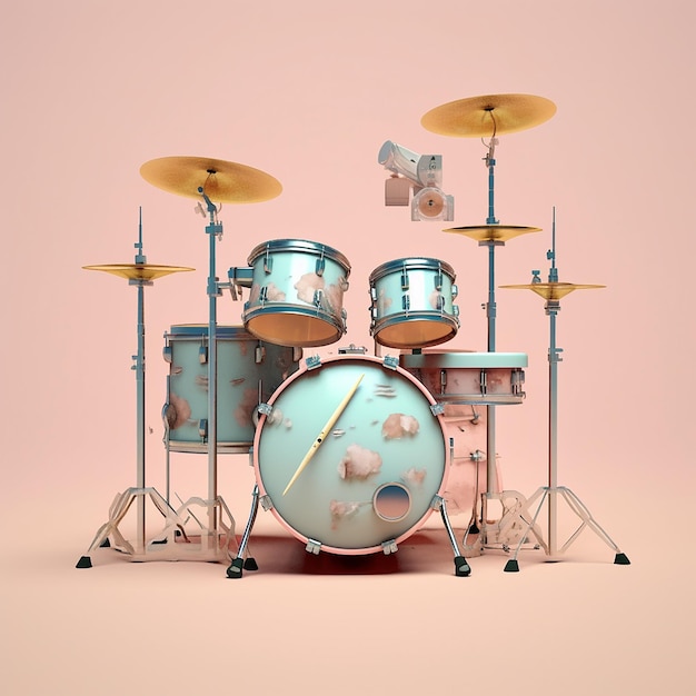 drum_kit_in_the_assemblage_style_against_a_clean (en anglais)