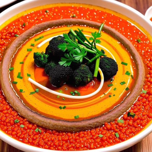 Photo du caviar rouge sur une assiette