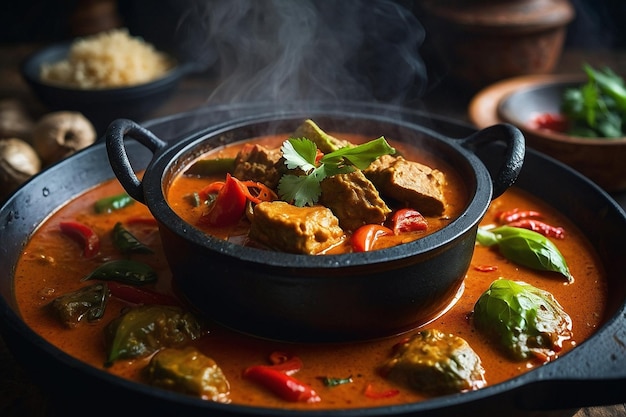 Photo du curry rouge à feu doux