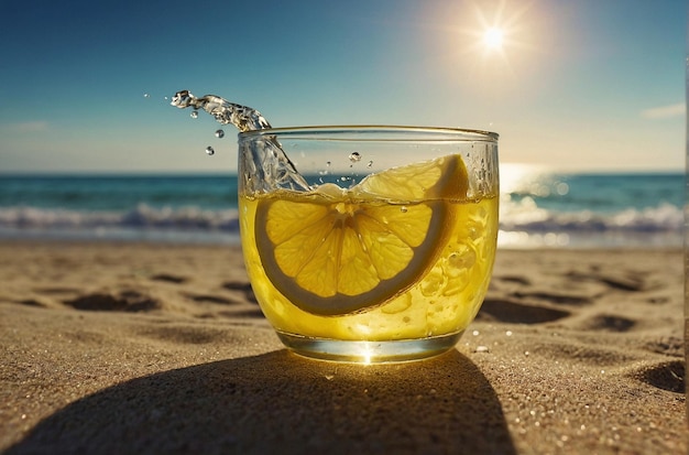 Du jus de citron sur la plage