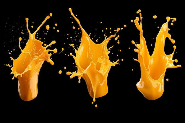 Du jus d'orange éclaboussé