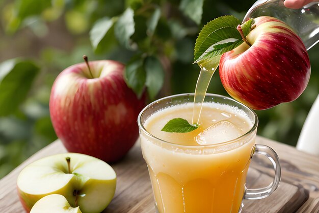 Du jus de pomme frais