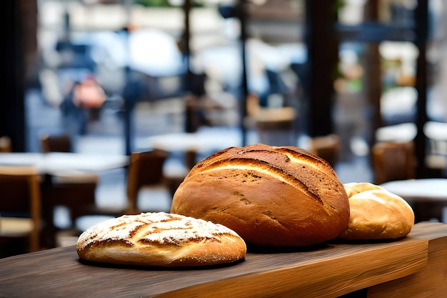 Du pain au levain servi à table