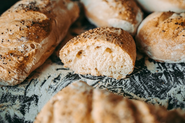 Du pain frais à la boulangerie la boulangerie