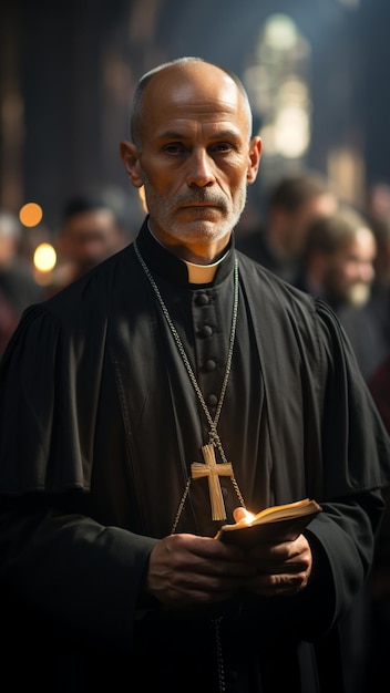 Photo du peuple de l'église catholique photoréaliste